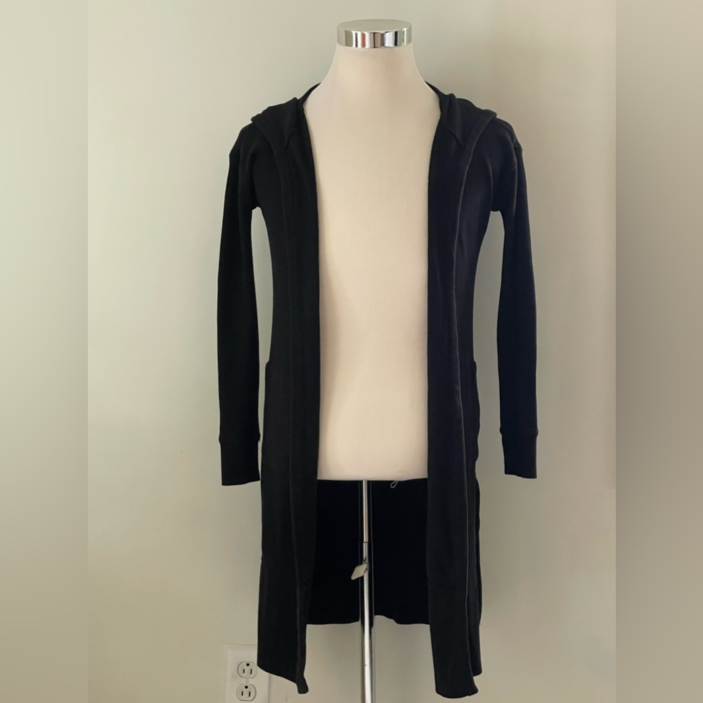 marc new york women’s long sleeve ribbed duster sweater